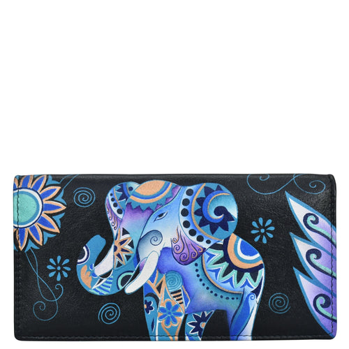Blue Elephant Two-Fold Clutch Wallet - 1871