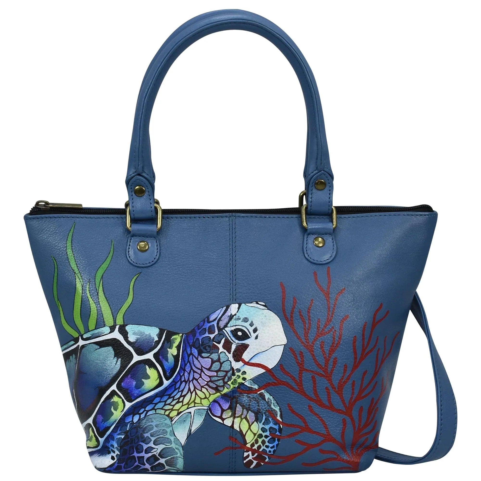 Leather Hand painted Shoulder Tote 8508 – Anuschka