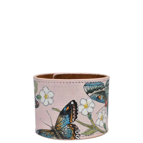 Butterfly Melody Painted Leather Cuff - 1176