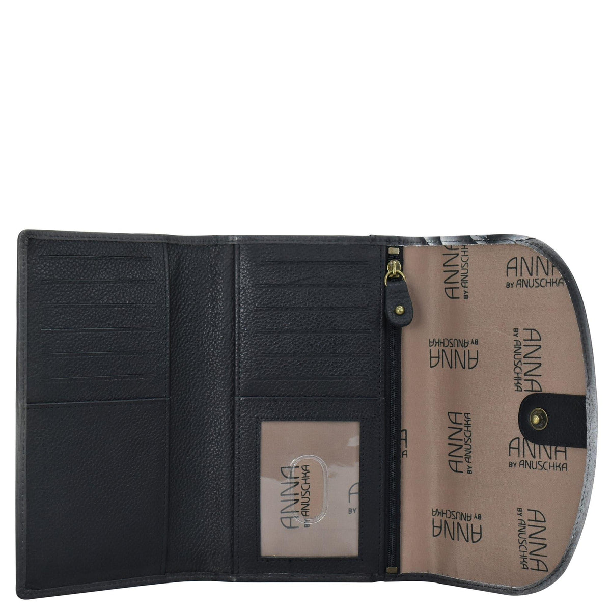 Leather Hand painted Ladies Tri Fold Wallet 1816 Anuschka