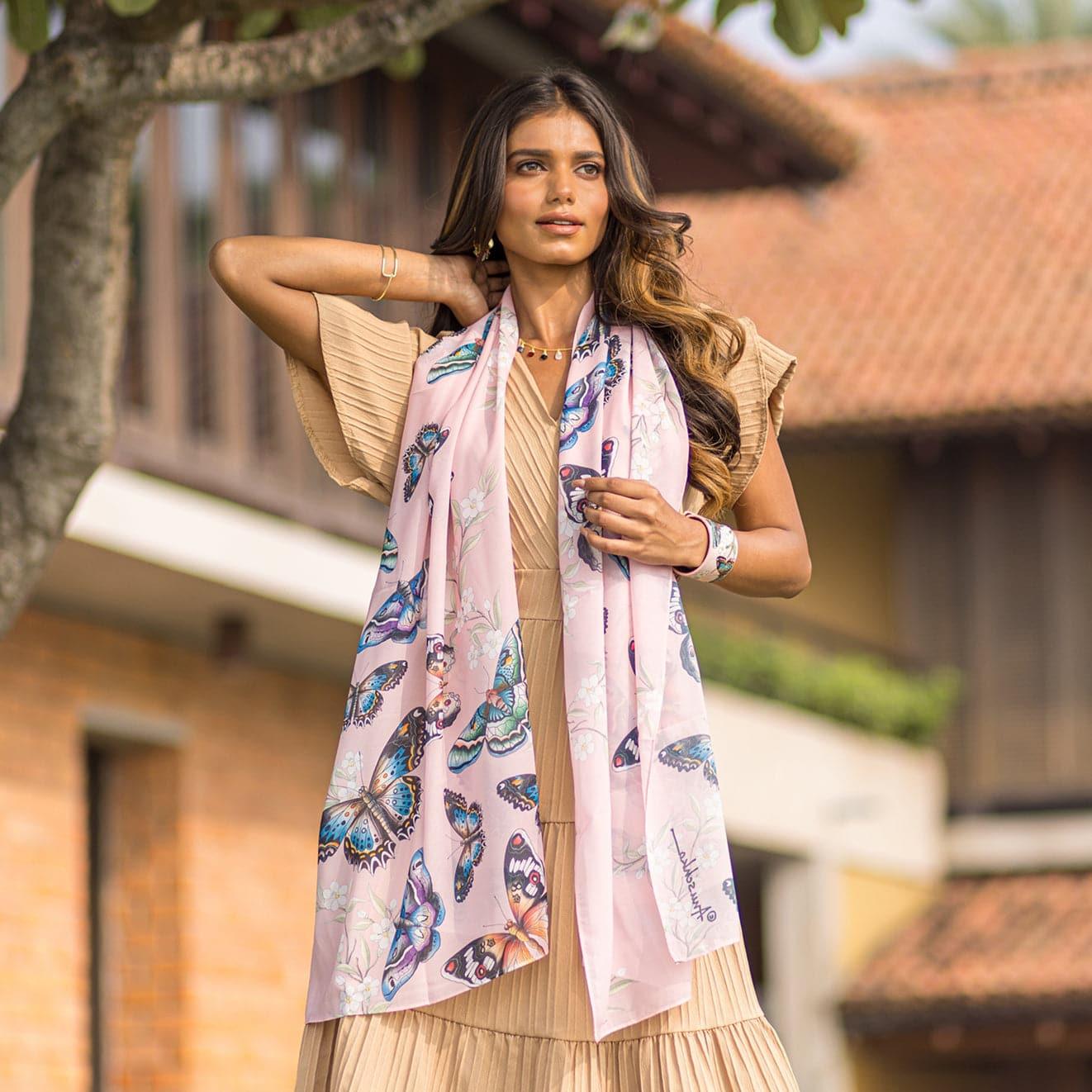 Printed Chiffon Scarf 3300 – Anuschka - Main Image