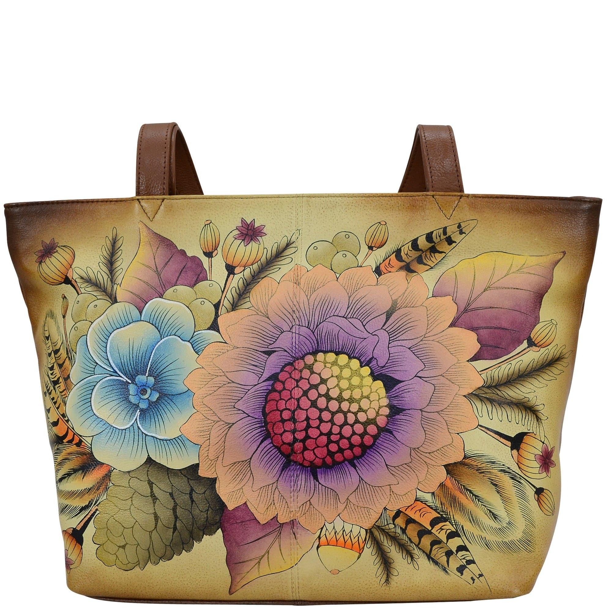 Leather Hand painted Large Tote 8045 – Anuschka1