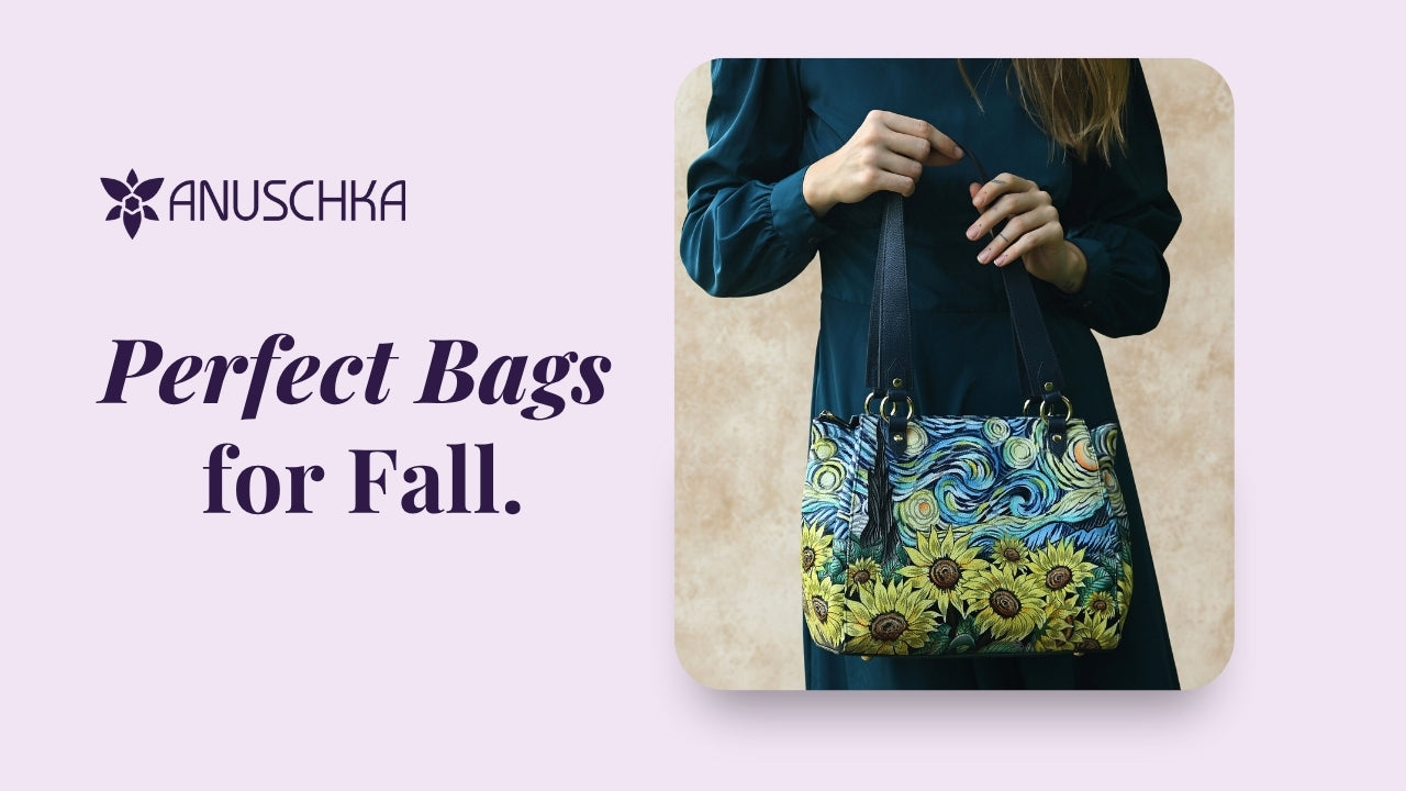 Perfect Leather Bags for Fall | Hand-Painted Leather Totes & Crossbodies