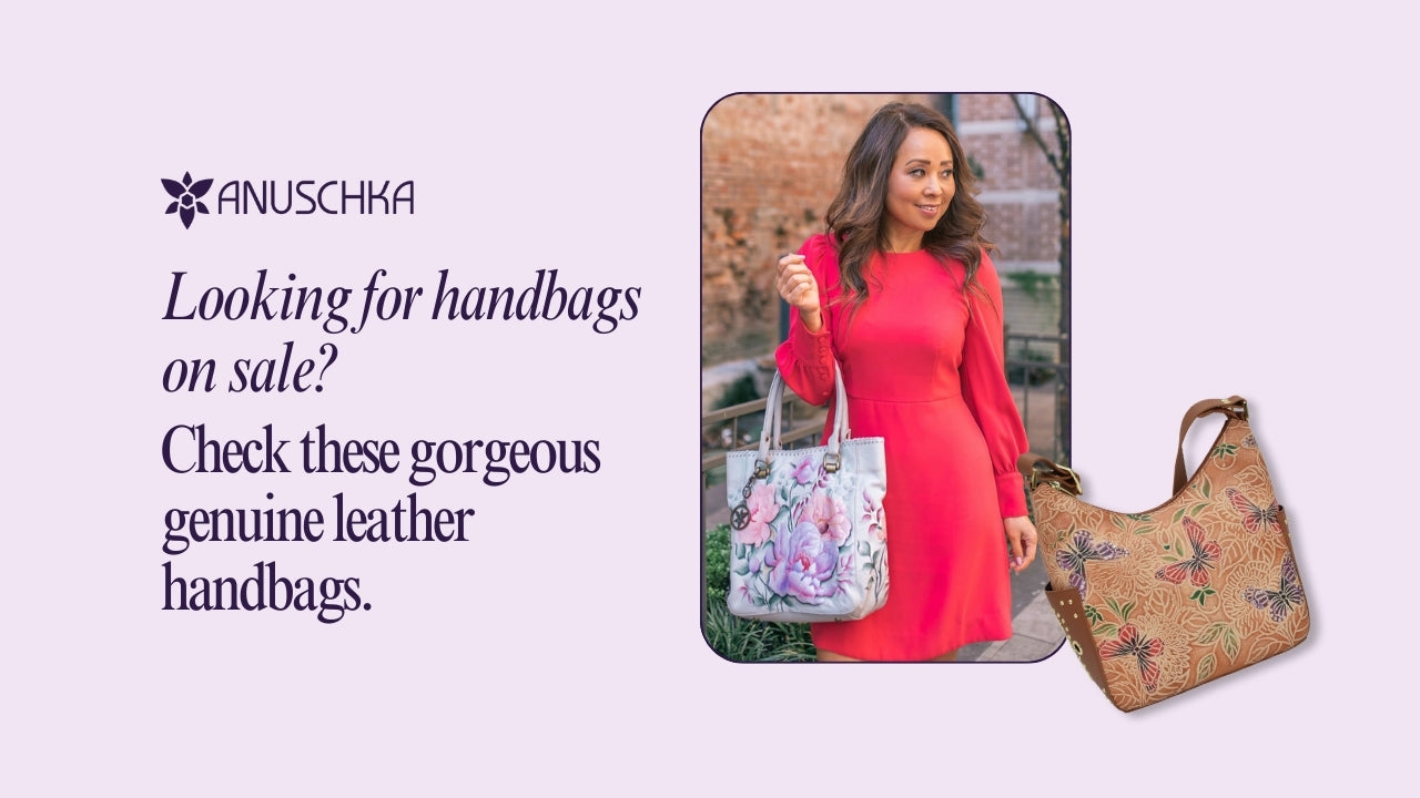 Genuine Leather handbags on Sale - Anuschka