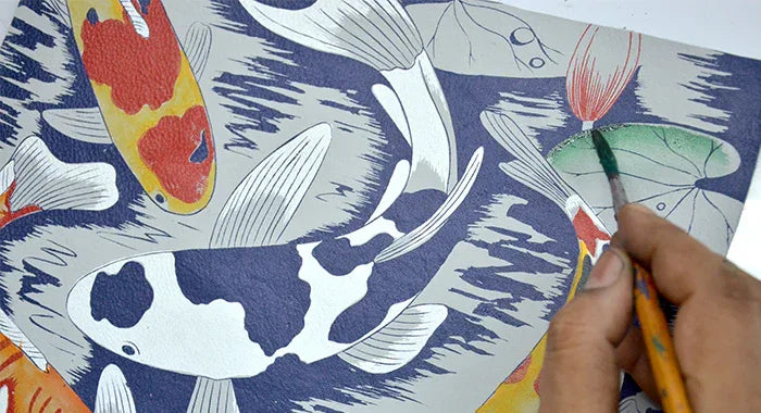 Koi Fish Blue - Anuschka