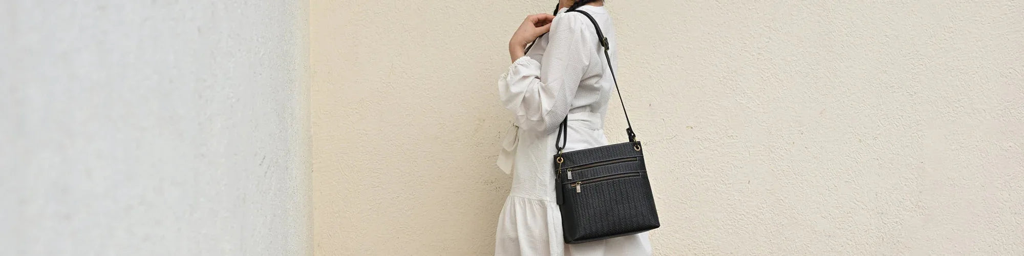 Herringbone Embossed Black - Anuschka