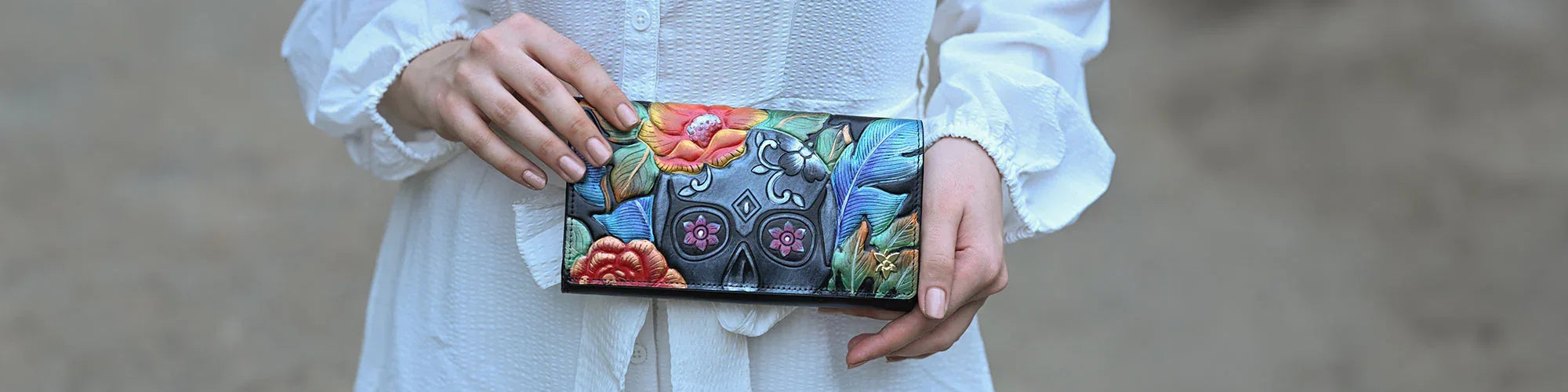 Tooled Leather Accessories - Anuschka