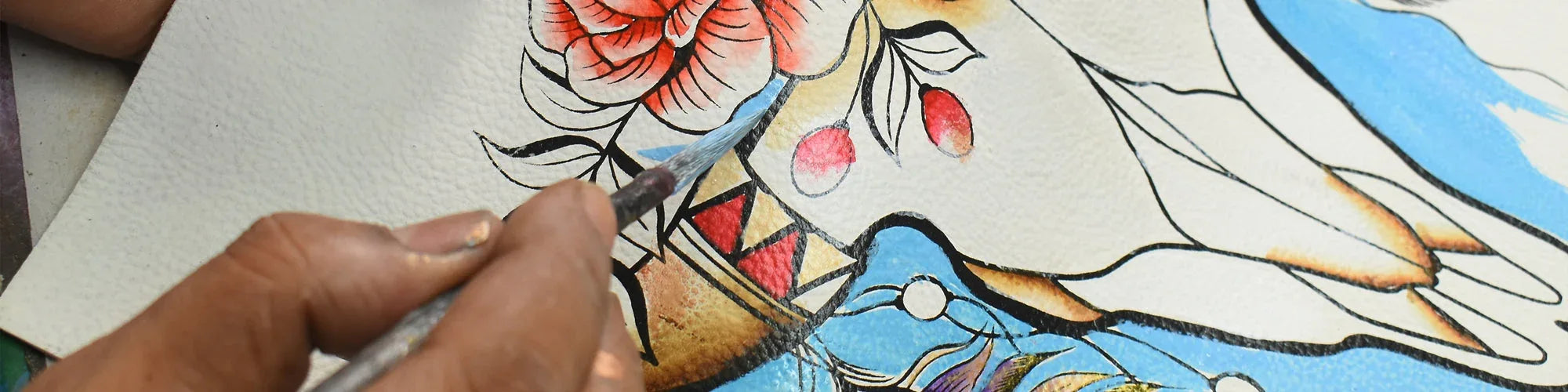 Feather Skull Denim - Anuschka