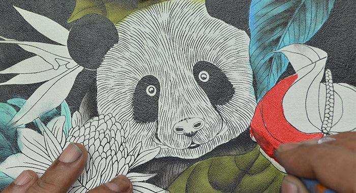 Happy Panda Hand Painted bags and accessories - Anuschka