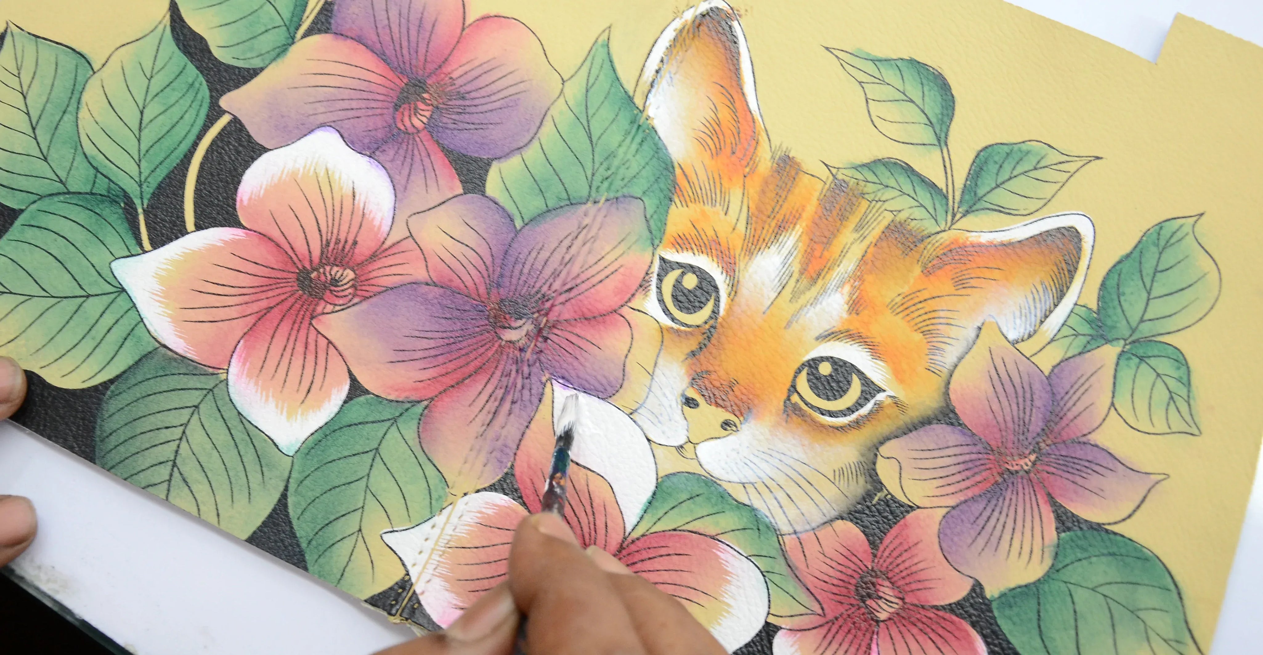 Three Kittens Blue Anna Hand Painted Bags and Accessories - Anuschka