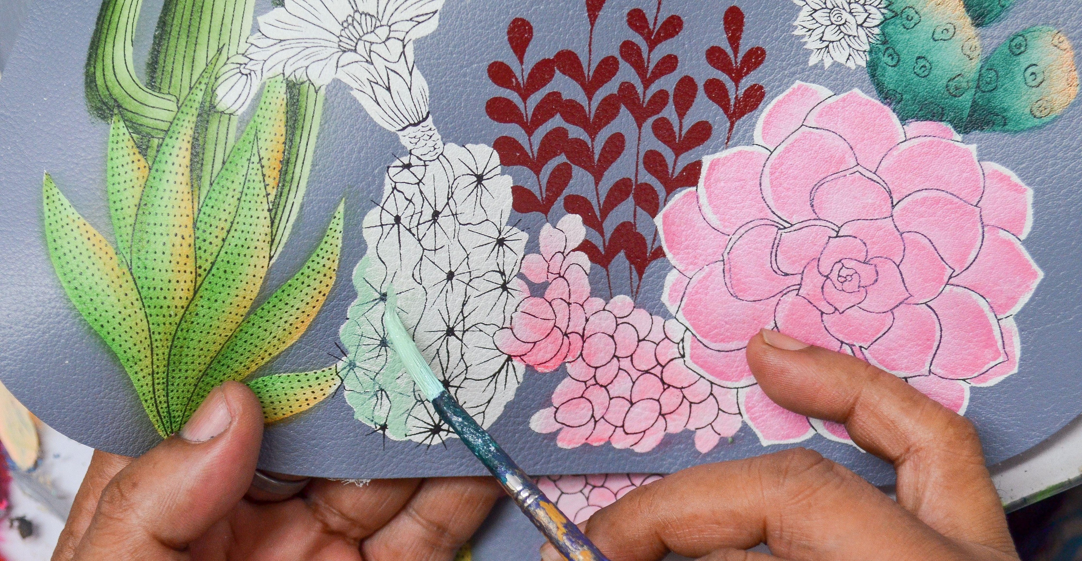 Desert Garden Hand Painted bags and accessories - Anuschka