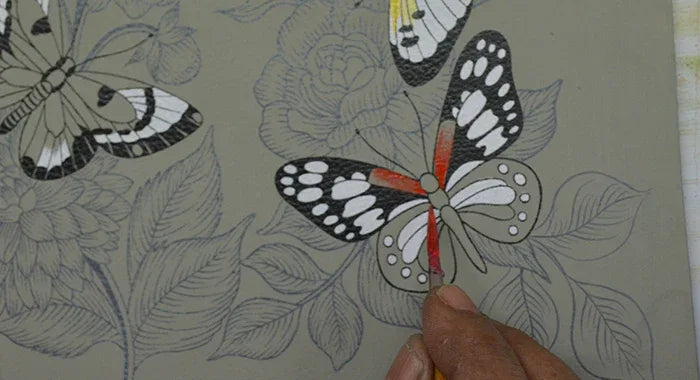 Butterfly Garden Taupe - Anuschka