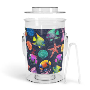 Mystical Reef Ice Bucket with Tongs