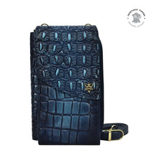 Load image into Gallery viewer, Croc Embossed Sapphire Crossbody Phone Case - 1173
