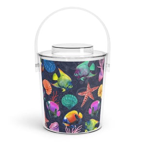 Mystical Reef Ice Bucket with Tongs