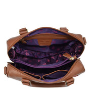 Embroidered Zip Around Classic Satchel - 14015
