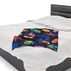 Mystical Reef Velveteen Plush Blanket