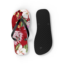 Load image into Gallery viewer, Crimson Garden Flip Flops
