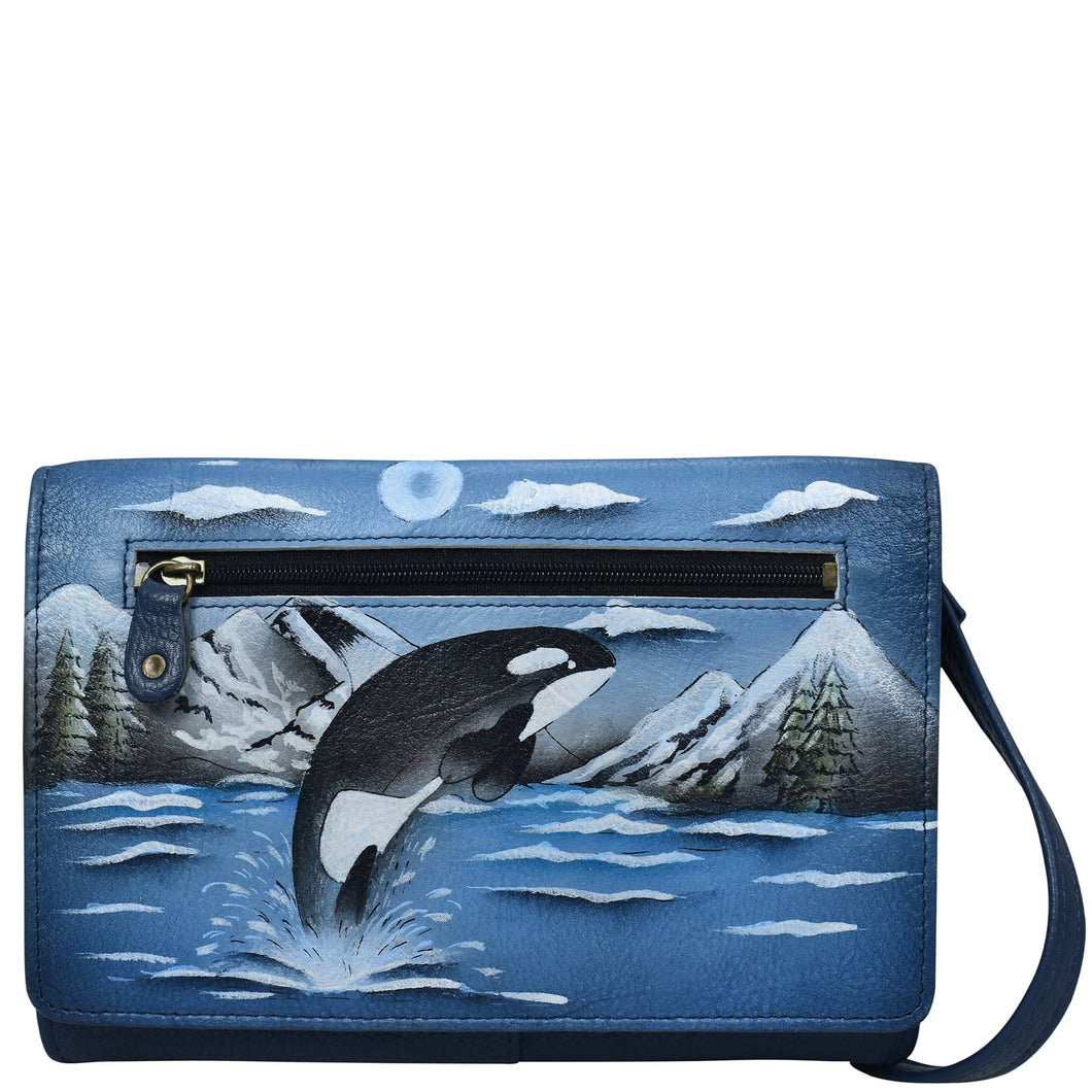 Leaping Orca Organizer Wallet On a String - 1834