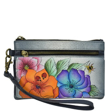 Load image into Gallery viewer, Paradise Found Grey Wristlet Organizer Wallet - 1838
