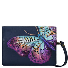 Load image into Gallery viewer, Magical Wings Navy Two Fold Wallet On a String - 1845
