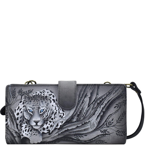 African Leopard Bi-Fold Wallet With Strap - 1856