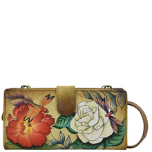 Load image into Gallery viewer, Magical Dragonflies Tan Bi-Fold Wallet With Strap - 1856
