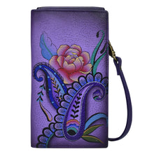 Load image into Gallery viewer, Peonies And Paisleys Phone Wallet Organizer Crossbody - 1895
