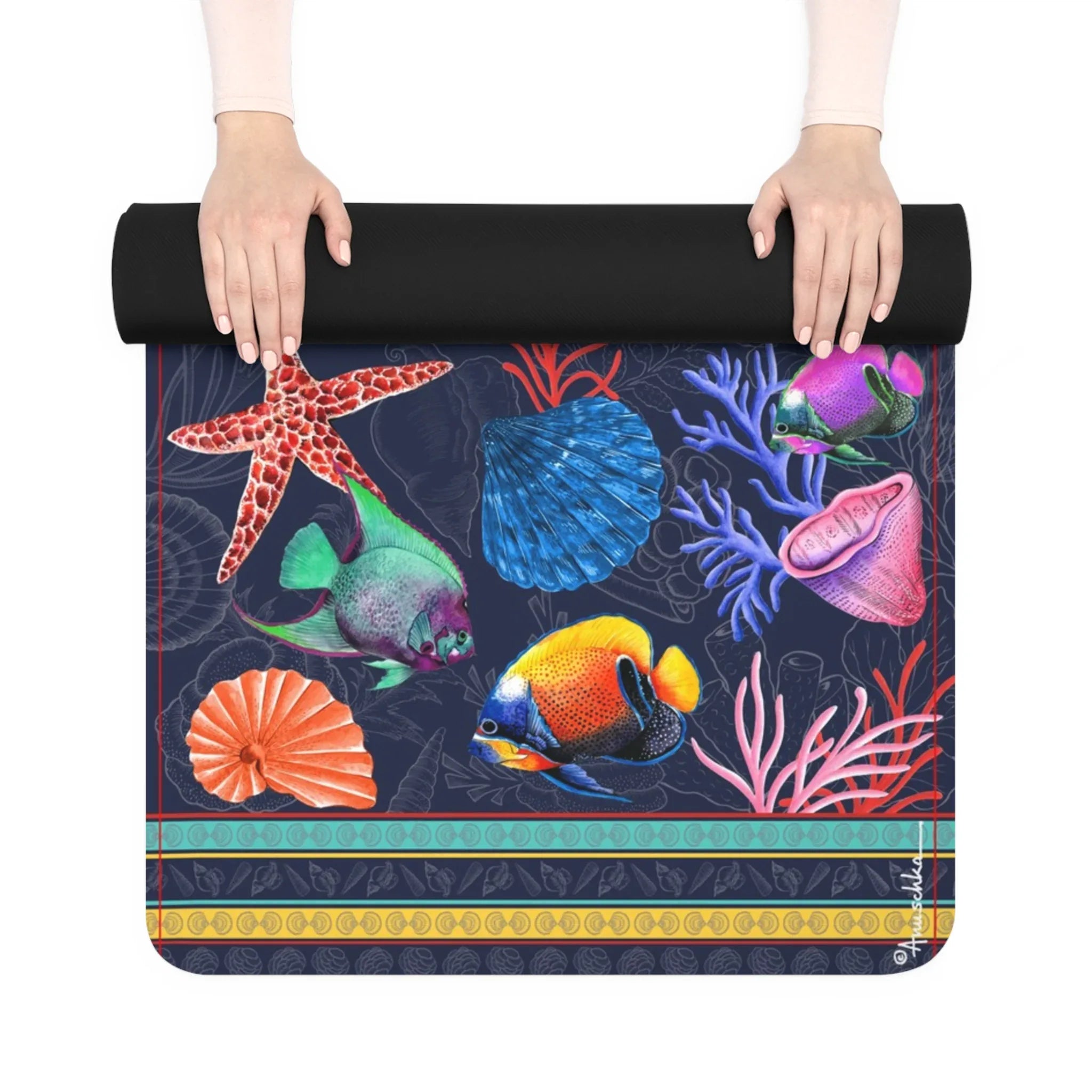 Mystical Reef Rubber Yoga Mat - Anuschka