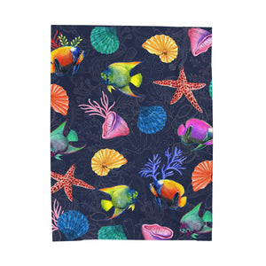 Mystical Reef Velveteen Plush Blanket