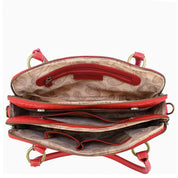 Heritage Leather Multi Compartment Satchel - 8038