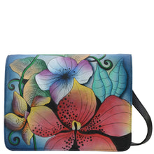 Load image into Gallery viewer, Midnight Floral Medium Saddle Crossbody - 8301
