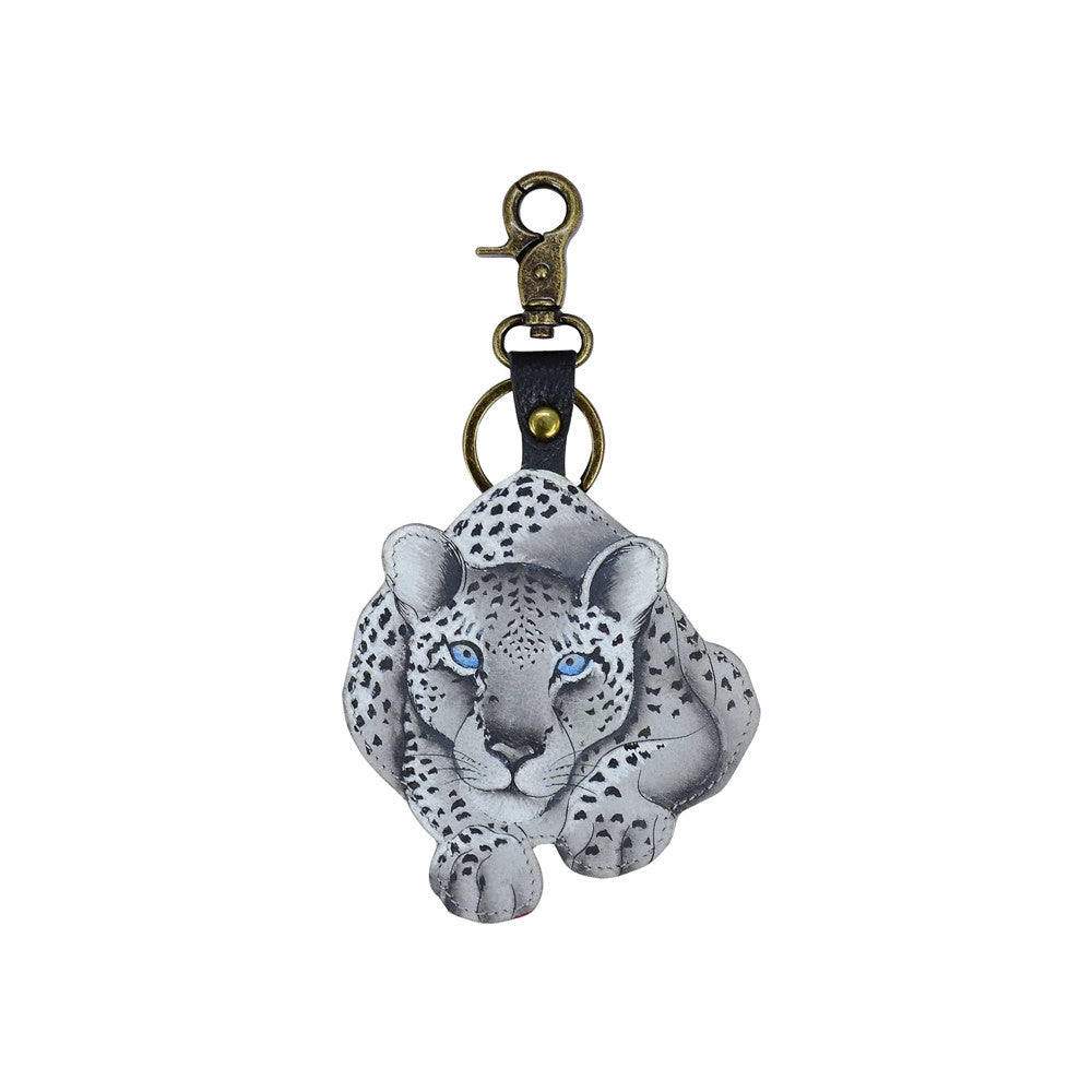 Cleopatra’s Leopard – Painted Leather Bag Charm K0023