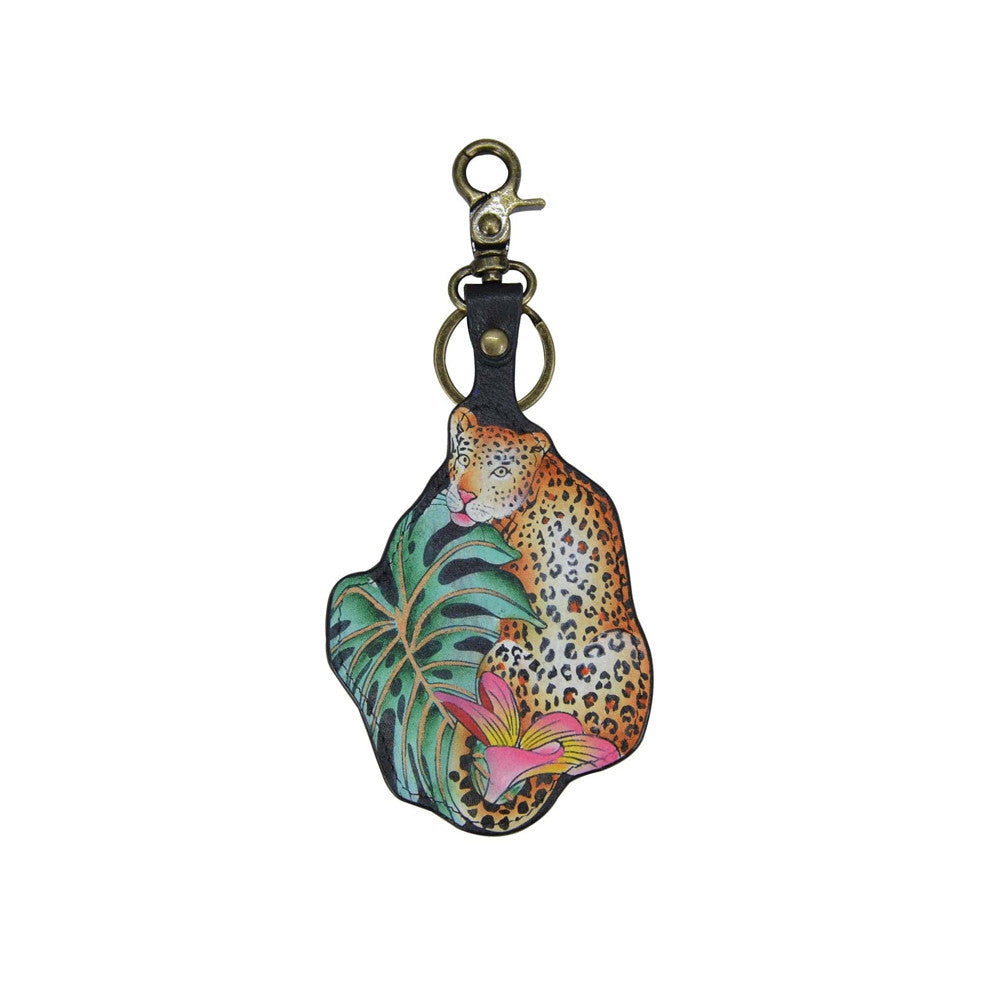 Jungle Queen – Painted Leather Bag Charm K0032