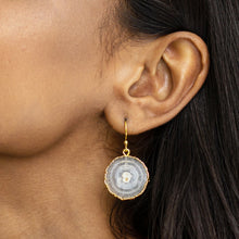 Load image into Gallery viewer, Sliced Quartz Earrings - VER0017
