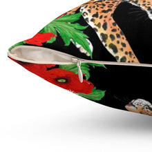 Load image into Gallery viewer, Enigmatic Leopard Polyester Square Pillow
