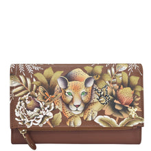 Load image into Gallery viewer, Cleopatra&#39;s Leopard Tan - Three Fold Clutch - 1136
