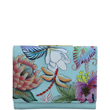 Load image into Gallery viewer, Jardin Bleu RFID Blocking Small Flap French Wallet - 1138
