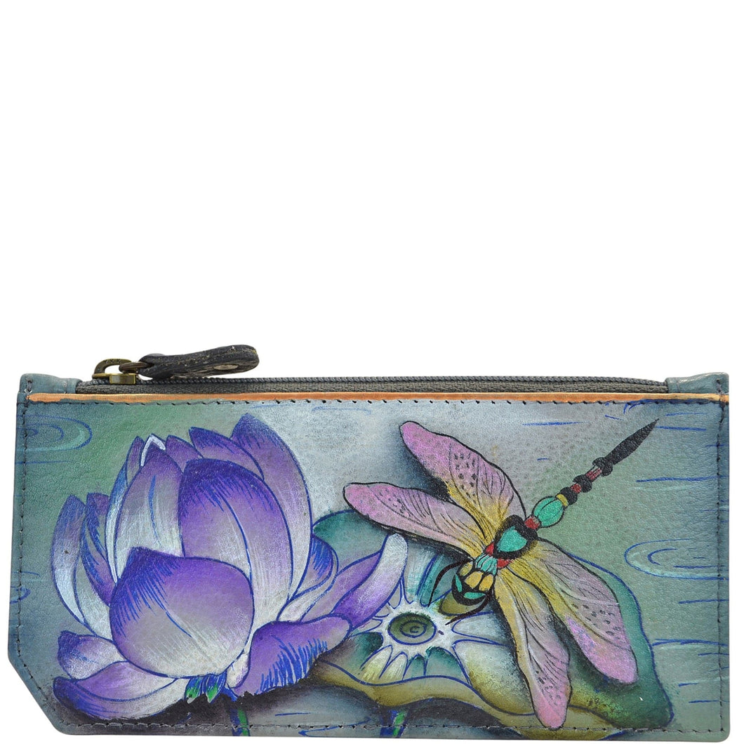Tranquil Pond RFID Blocking Card Case with Coin Pouch - 1140