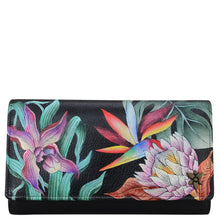 Load image into Gallery viewer, Island Escape Black Checkbook Clutch with RFID - 1153
