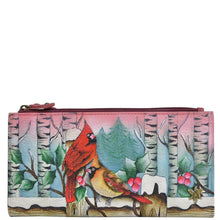 Load image into Gallery viewer, Snowy Cardinal Two Fold RFID Wallet - 1171
