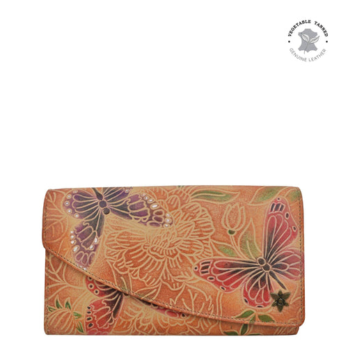 Anna by Anuschka Coin Purse – Genuine Leather – Butterfly Glass Painting :  : Bags, Wallets and Luggage