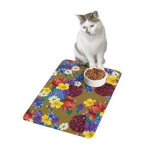 Dreamy Floral Pet Food Mat