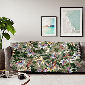 Floral Passion Sherpa Blanket