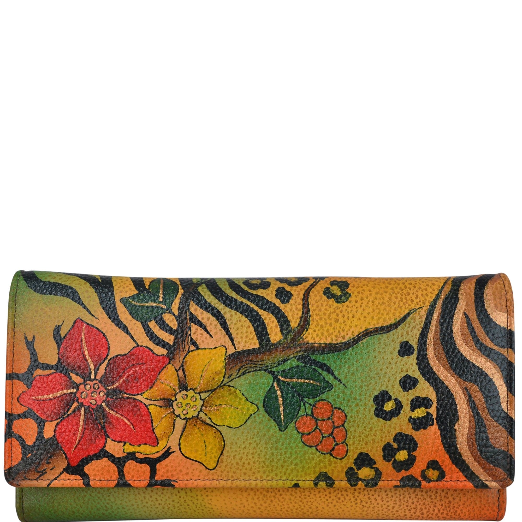 Anuschka Hand-Painted Leather Mini Two-Fold Wallet