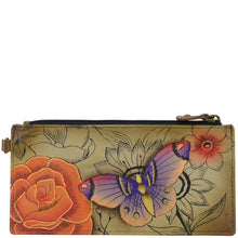 Load image into Gallery viewer, Floral Paradise Tan Organizer Wallet - 1713
