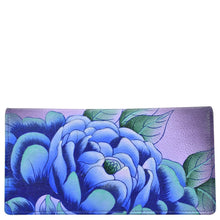 Load image into Gallery viewer, Precious Peony Eggplant Clutch Wallet - 1714
