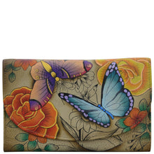Load image into Gallery viewer, Floral Paradise Tan Ladies Tri Fold Wallet - 1816
