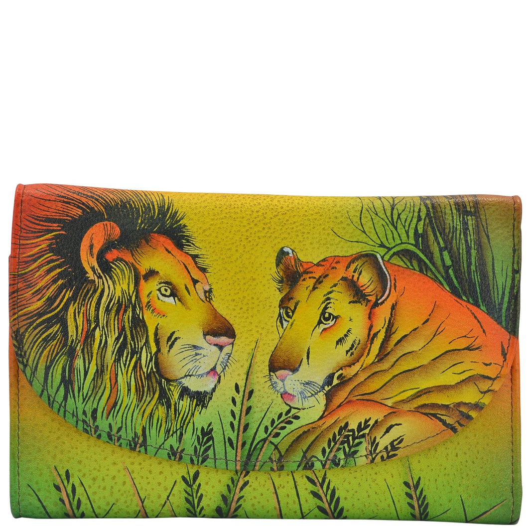 Lion In Love Ladies Tri Fold Wallet - 1816