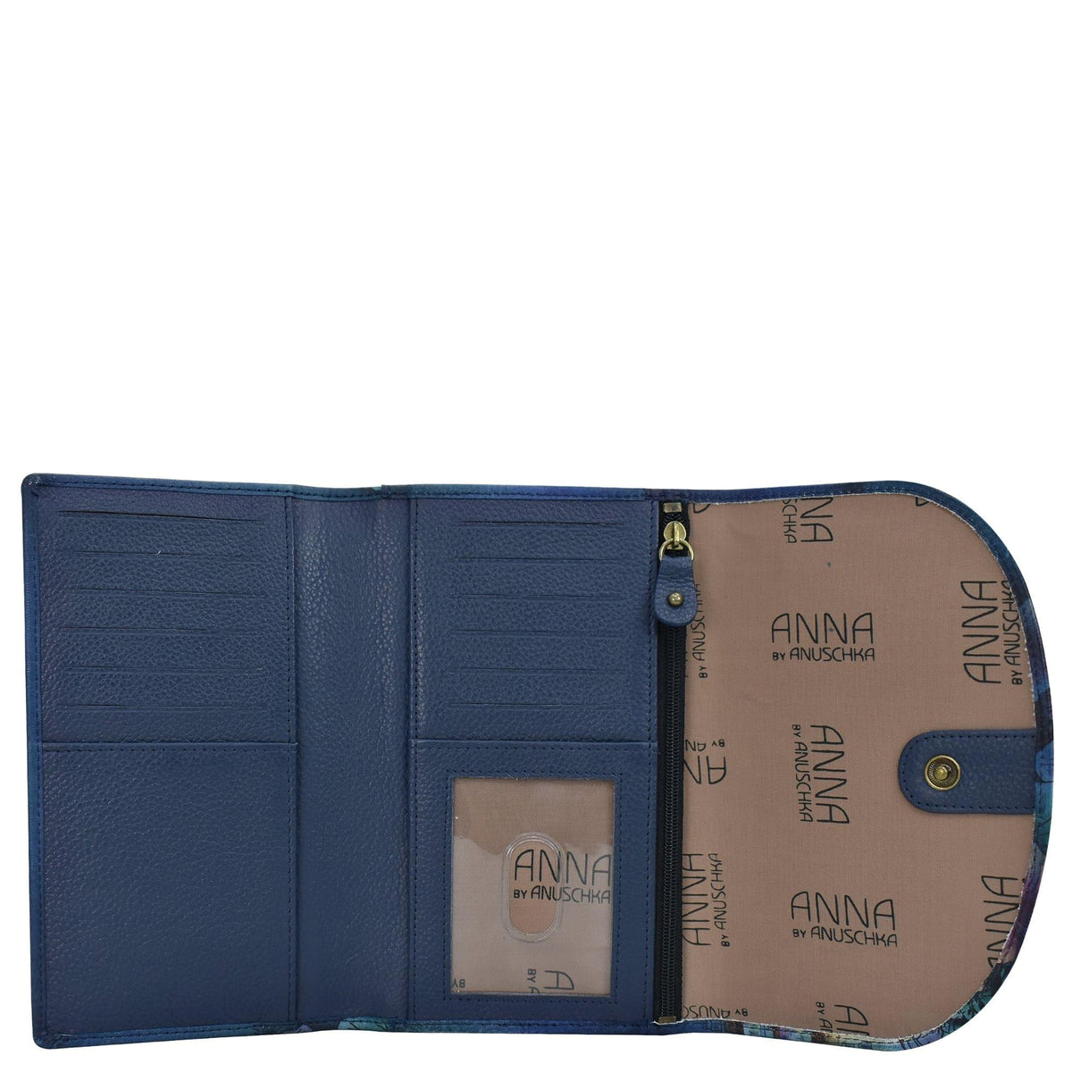 Leather Hand painted Ladies Tri Fold Wallet 1816 Anuschka